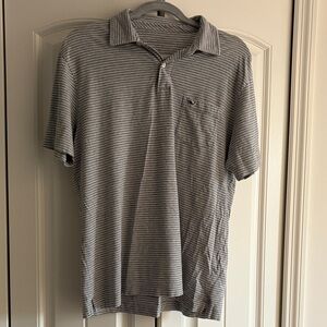 Vineyard vines Gray Striped Men's Polo Shirt